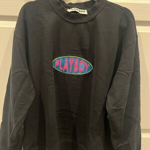 PLAYBOY Black Graphic Crewneck